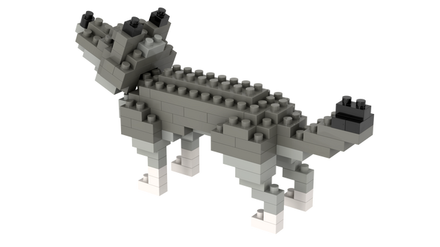 BRIXIES Wolf Dunkelgrau