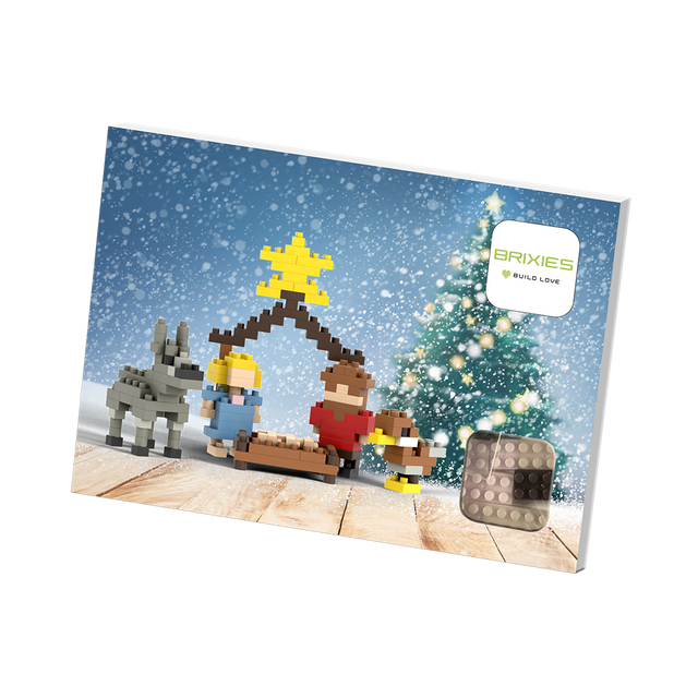 BRIXIES Postkarte Krippe
