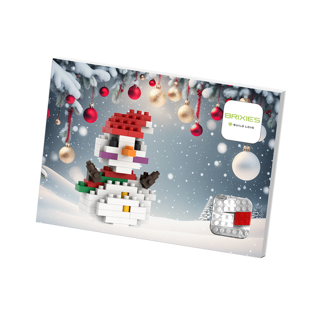BRIXIES Postkarte Schneemann 2023 Edition
