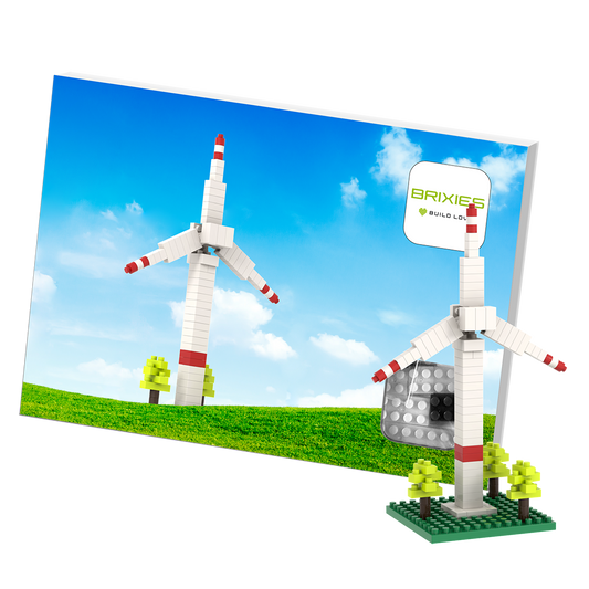BRIXIES Postkarte Windrad