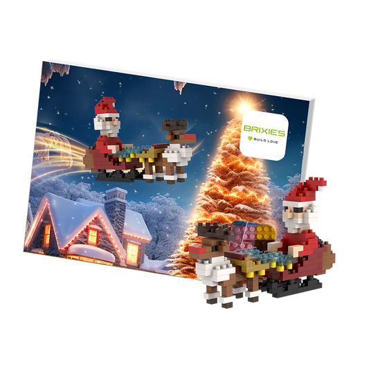 BRIXIES Weihnachtsmann mit Schlitten