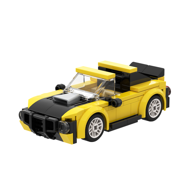 BRIXIES Plus Mini Rennwagen gelb / Mini Racer yellow