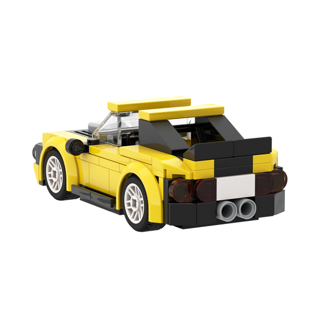 BRIXIES Plus Mini Rennwagen gelb / Mini Racer yellow