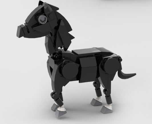 BRIXIES Plus Farmbuddies Pferd schwarz / Horse black