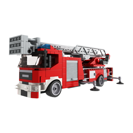 BRIXIES Plus Feuerwehr Drehleiter / Turntable ladder