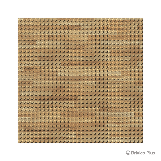 BRIXIES Plus Designer Platte Holz 32 x 32 Noppen