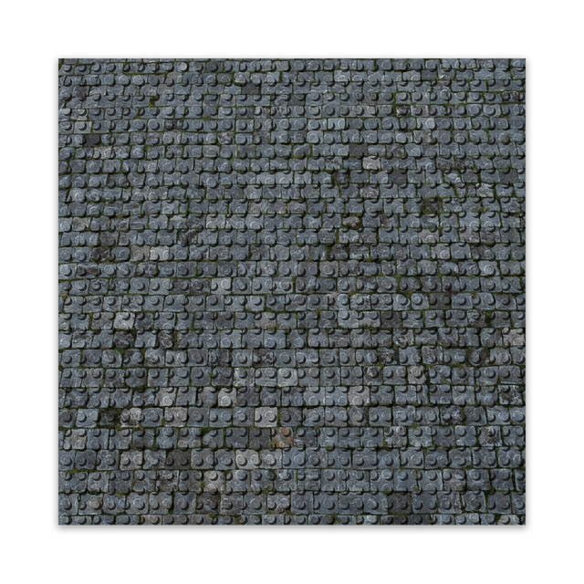 BRIXIES Plus Designer Platte Kopfsteinpflaster 32 x 32 Noppen