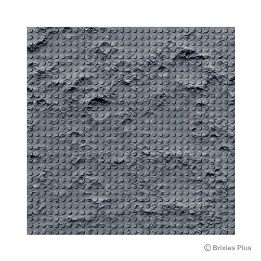 BRIXIES Plus Designer Platte Mond 32 x 32 Noppen