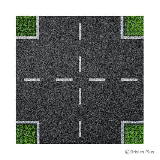 BRIXIES Plus Designer Platte Straße Kreuzung 32 x 32 Noppen