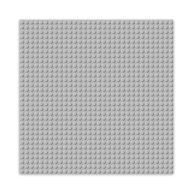 BRIXIES Plus Basis Platte Hellgrau 32 x 32 Noppen