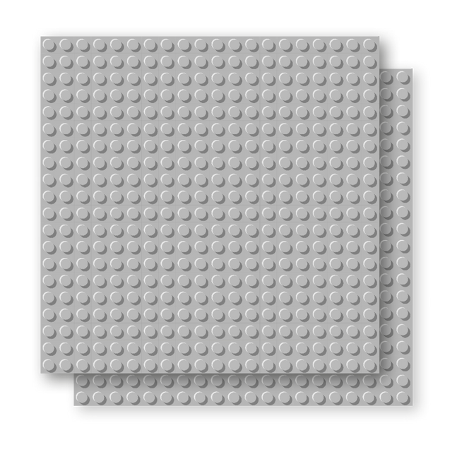 BRIXIES Plus Basis Platte Hellgrau 20 x 20 Noppen
