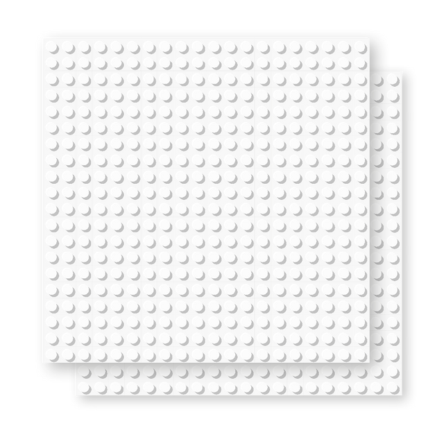 BRIXIES Plus Basis Platte Weiß 20 x 20 Noppen