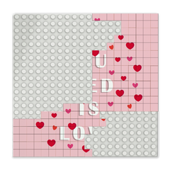 BRIXIES Plus Bedruckte Puzzle Platten nach Wunsch Weiß 20 x 20 cm