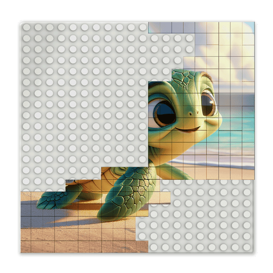 BRIXIES Plus Bedruckte Puzzle Platten nach Wunsch Weiß 20 x 20 cm