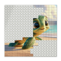 BRIXIES Plus Bedruckte Puzzle Platten nach Wunsch Weiß 20 x 20 cm