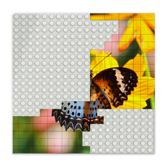 BRIXIES Plus Bedruckte Puzzle Platten nach Wunsch Weiß 20 x 20 cm