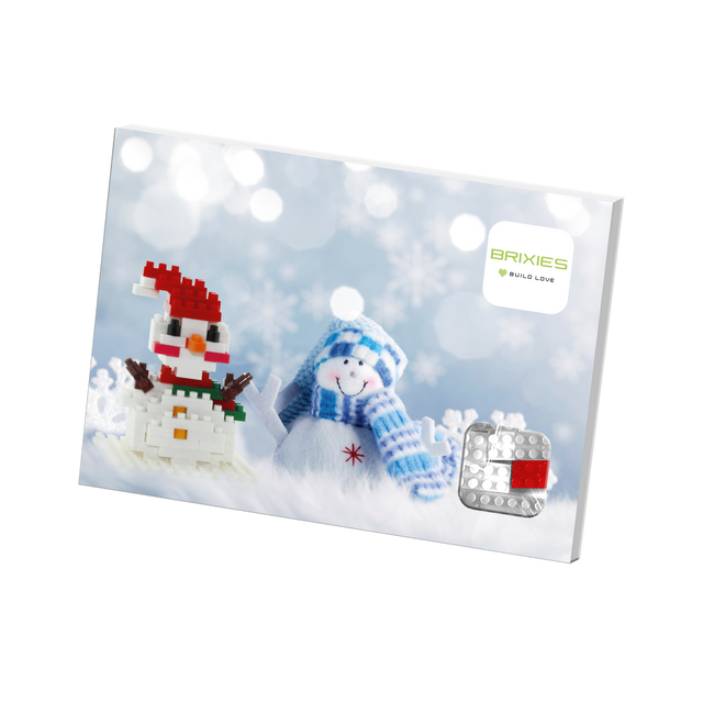 BRIXIES Postkarte Schneemann