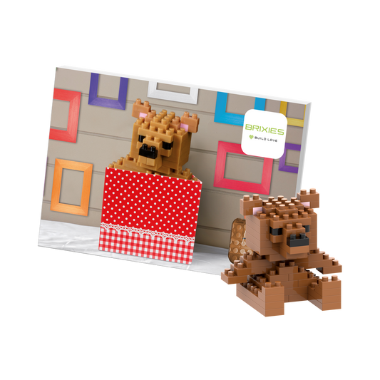 BRIXIES Postkarte Teddybär