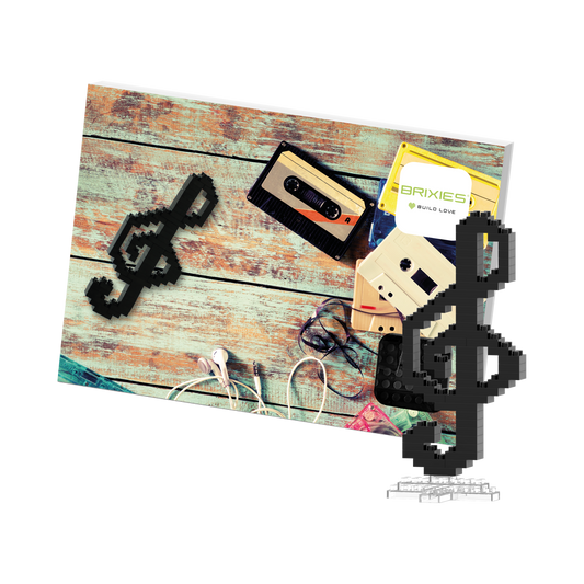 BRIXIES Postkarte Notenschlüssel