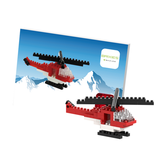 BRIXIES Postkarte Helikopter