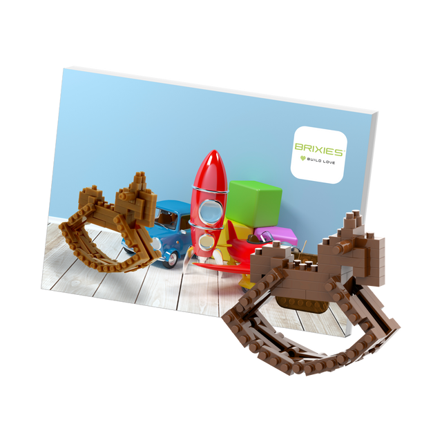 BRIXIES Postkarte Schaukelpferd