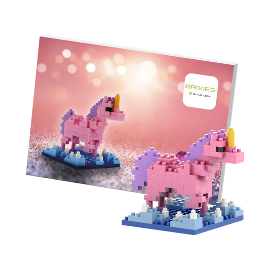 BRIXIES Postkarte Einhorn