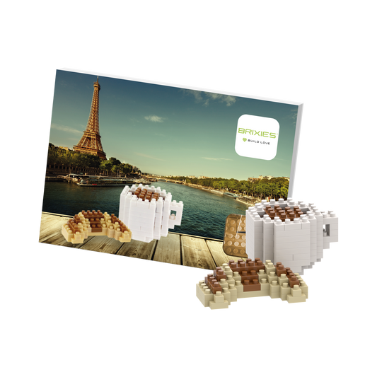 BRIXIES Postkarte Croissant & Kaffee