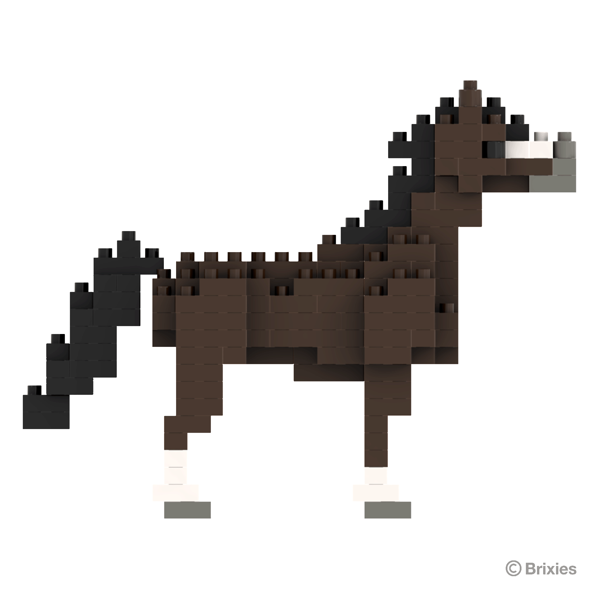 BRIXIES Pferd dunkel braun / horse dark brown