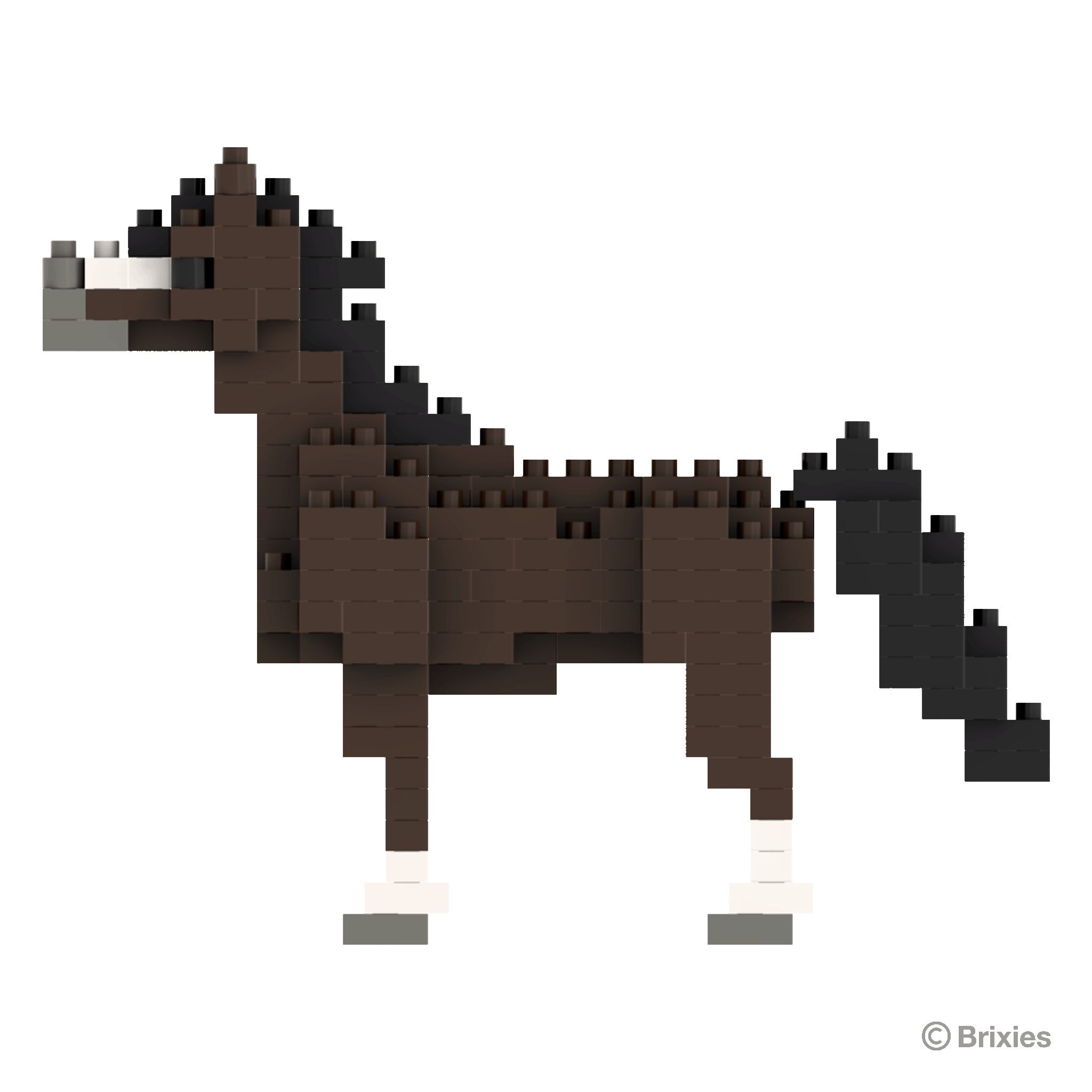 BRIXIES Pferd dunkel braun / horse dark brown