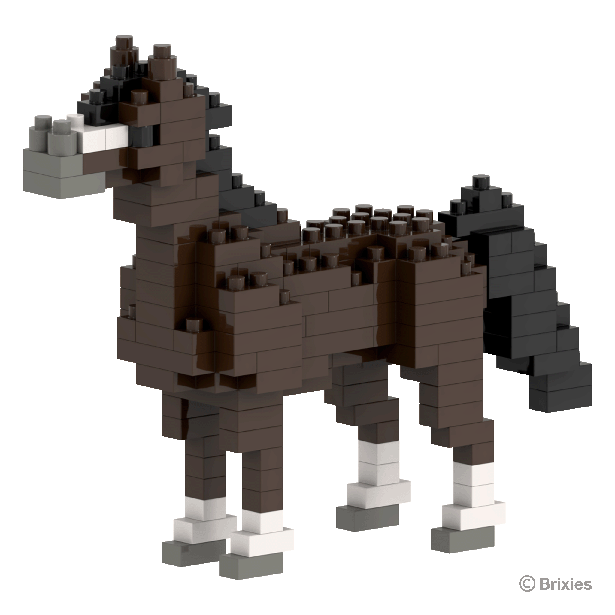 BRIXIES Pferd dunkel braun / horse dark brown