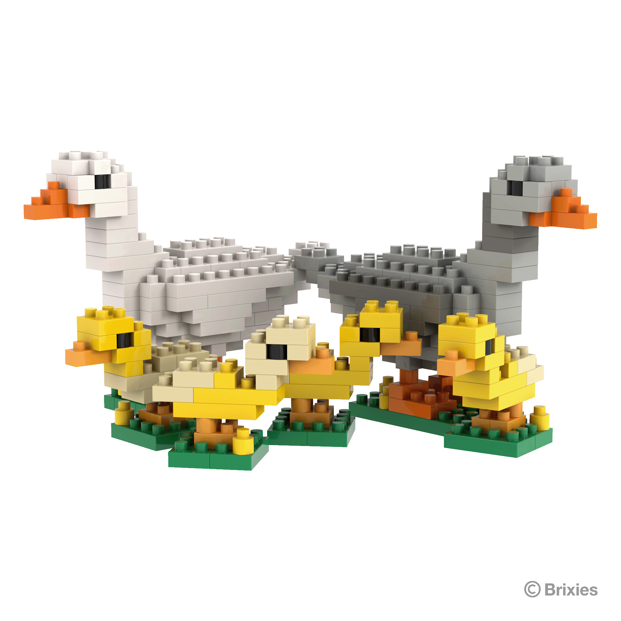 BRIXIES Gänsefamilie / family of geese