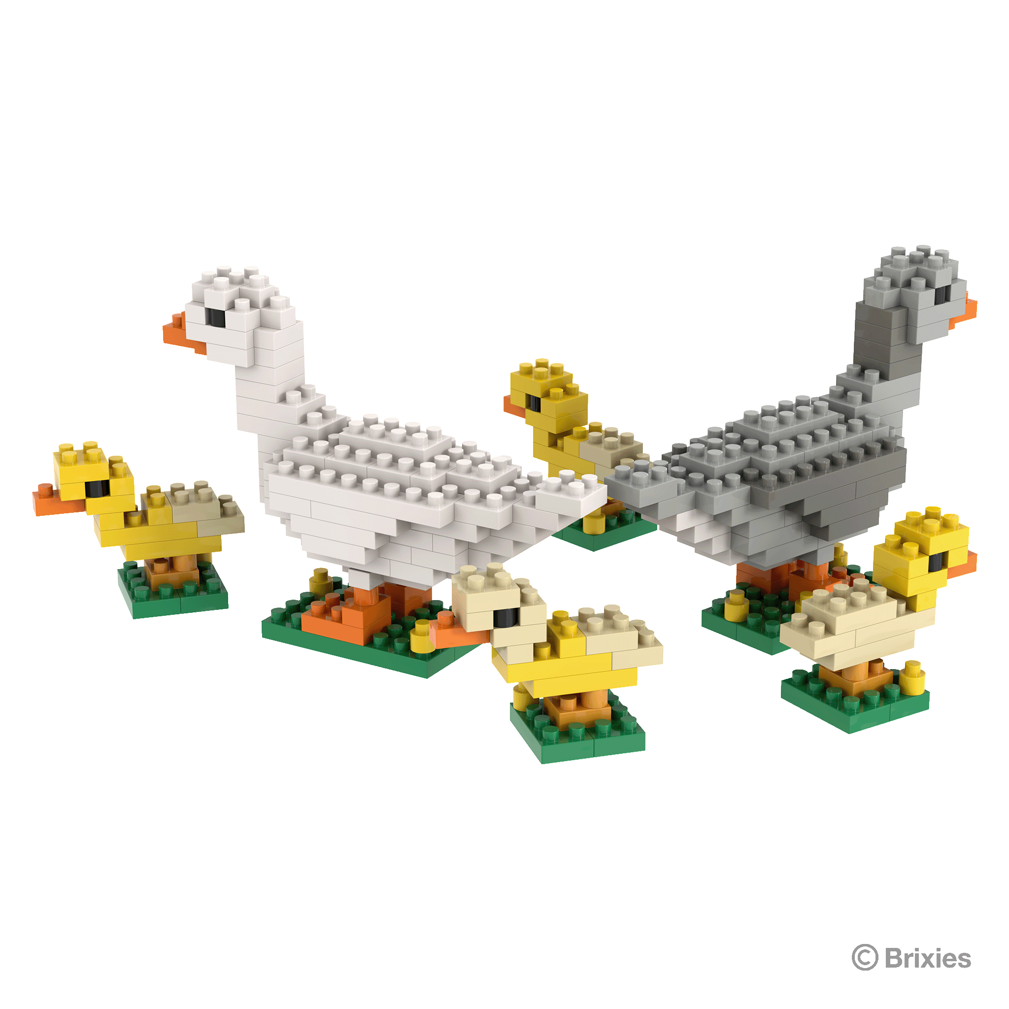 BRIXIES Gänsefamilie / family of geese