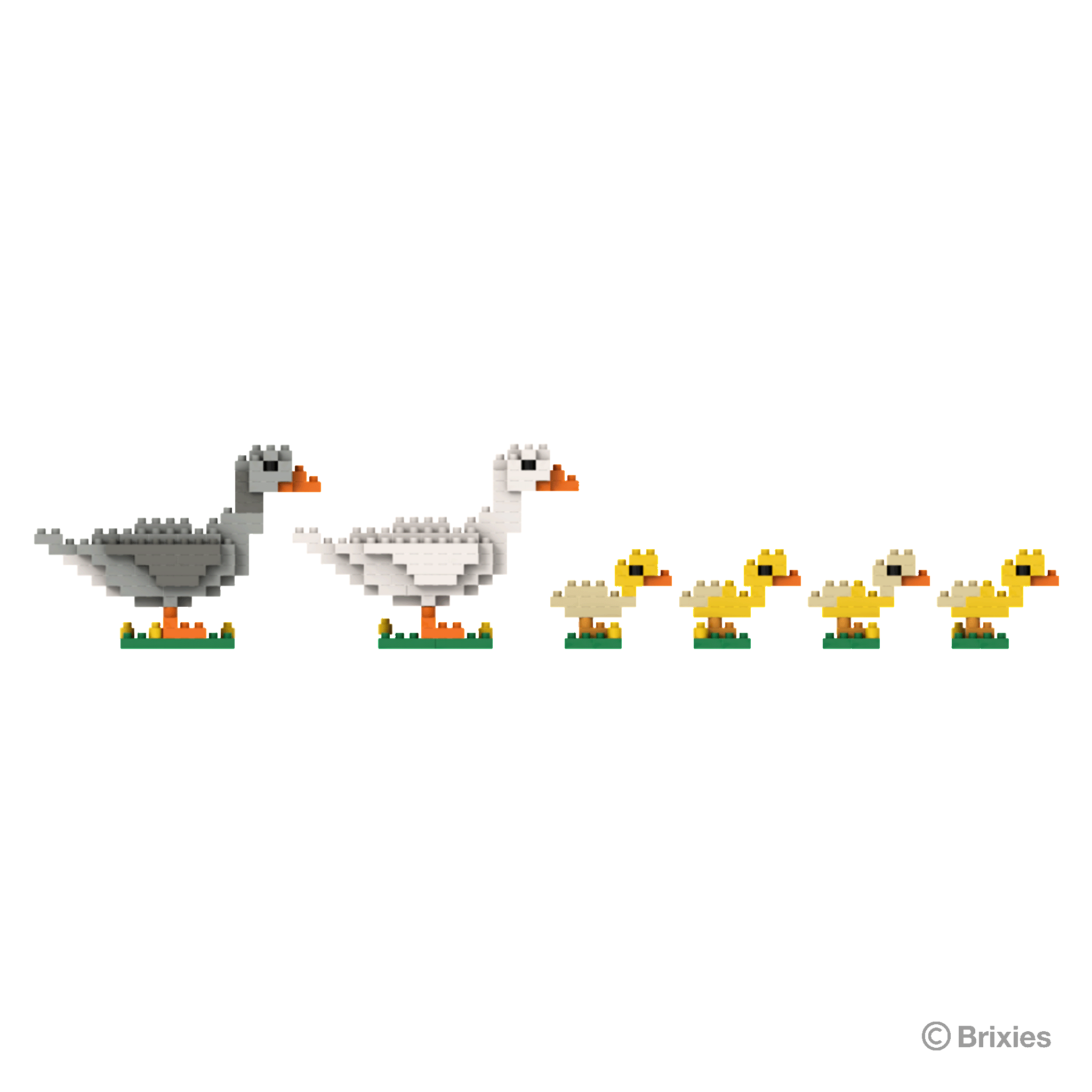 BRIXIES Gänsefamilie / family of geese
