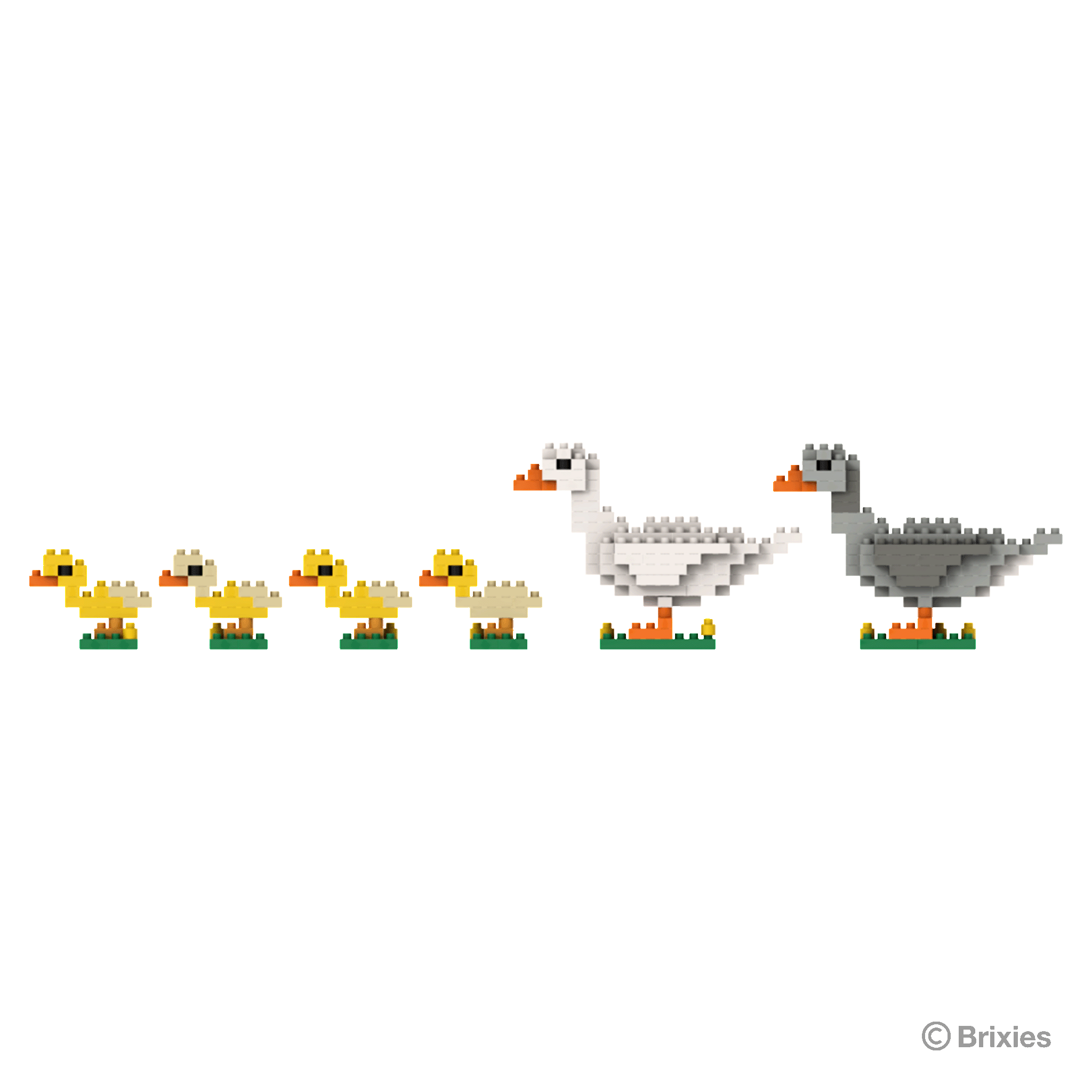 BRIXIES Gänsefamilie / family of geese