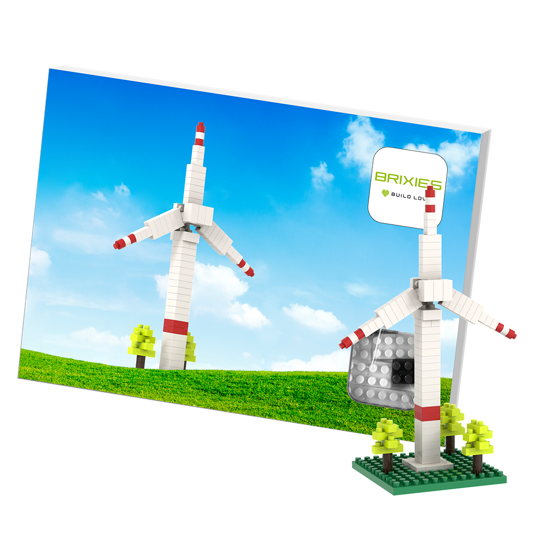 BRIXIES Postkarte Windrad