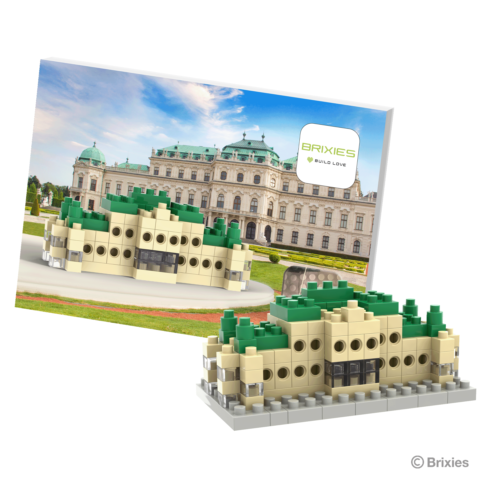 BRIXIES Schloss Belvedere Postkarte / Belvedere Palace postcard
