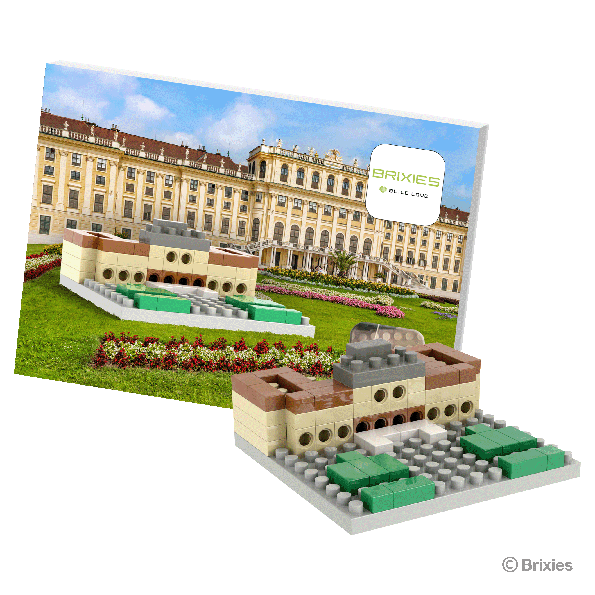 BRIXIES Postkarte Schloss Schönbrunn/  Schönbrunn Palace
