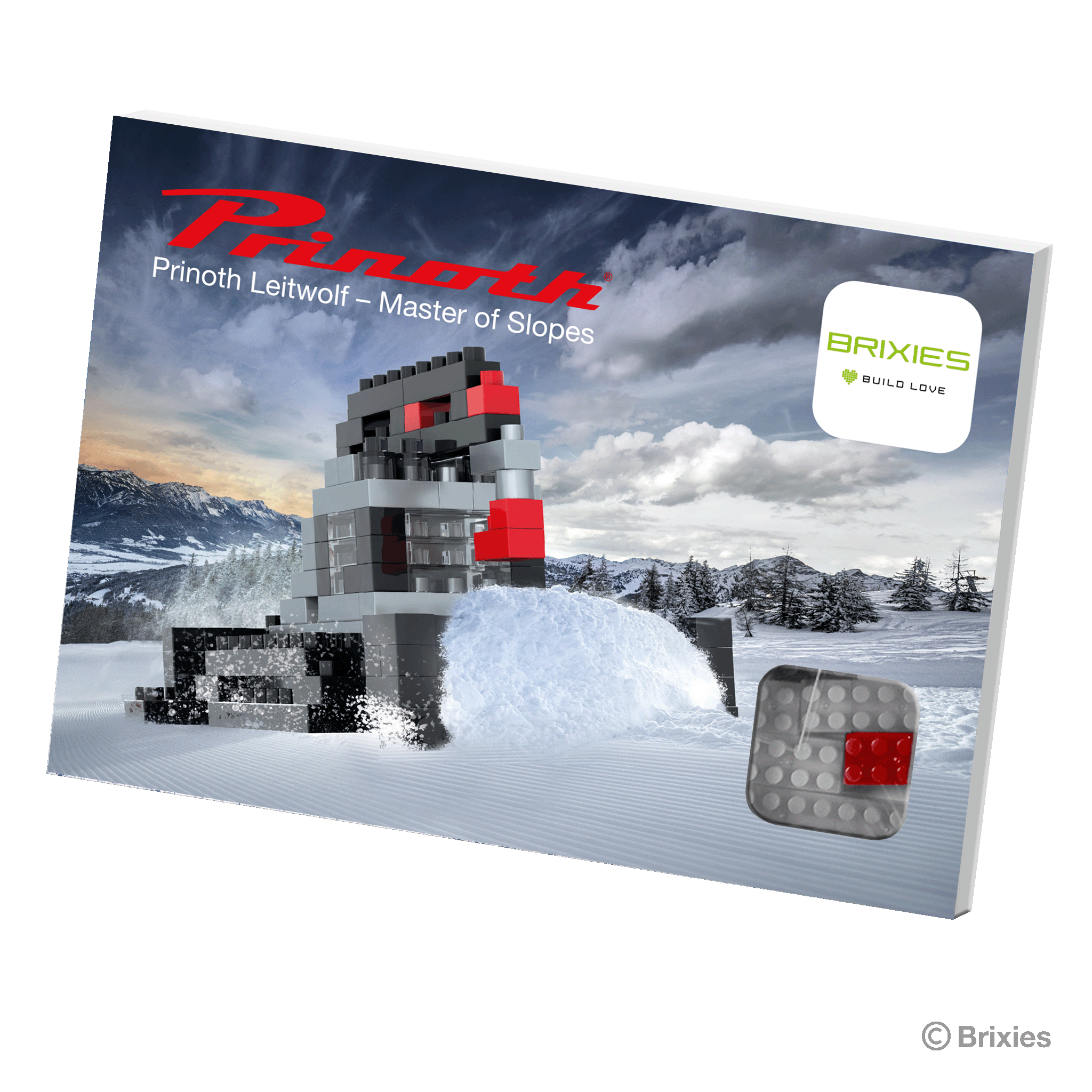 BRIXIES Postkarte Prinoth Leitwolf Pistenraupe