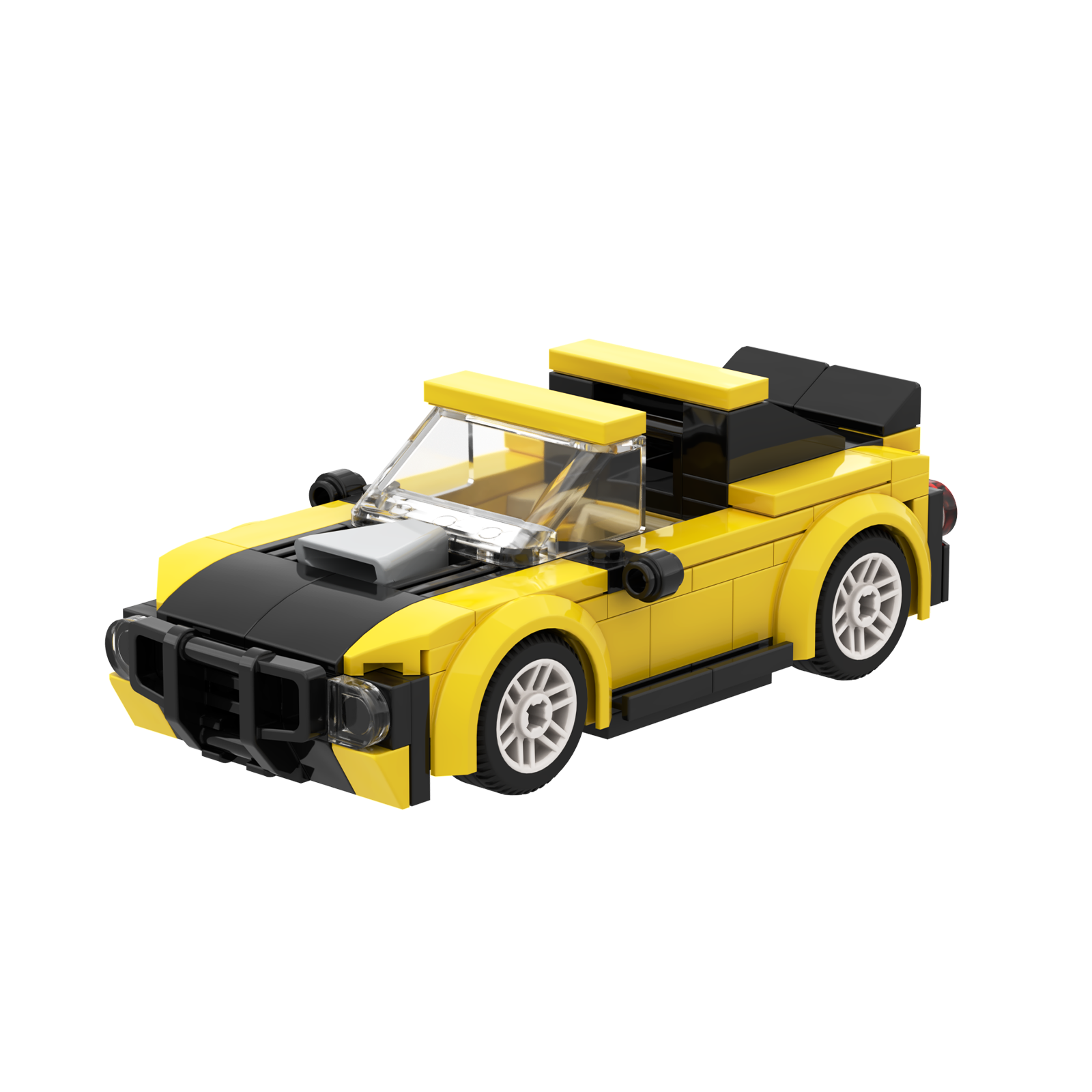 BRIXIES Plus Mini Rennwagen gelb / Mini Racer yellow