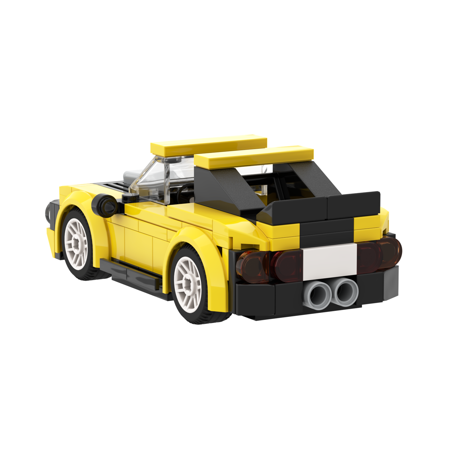 BRIXIES Plus Mini Rennwagen gelb / Mini Racer yellow