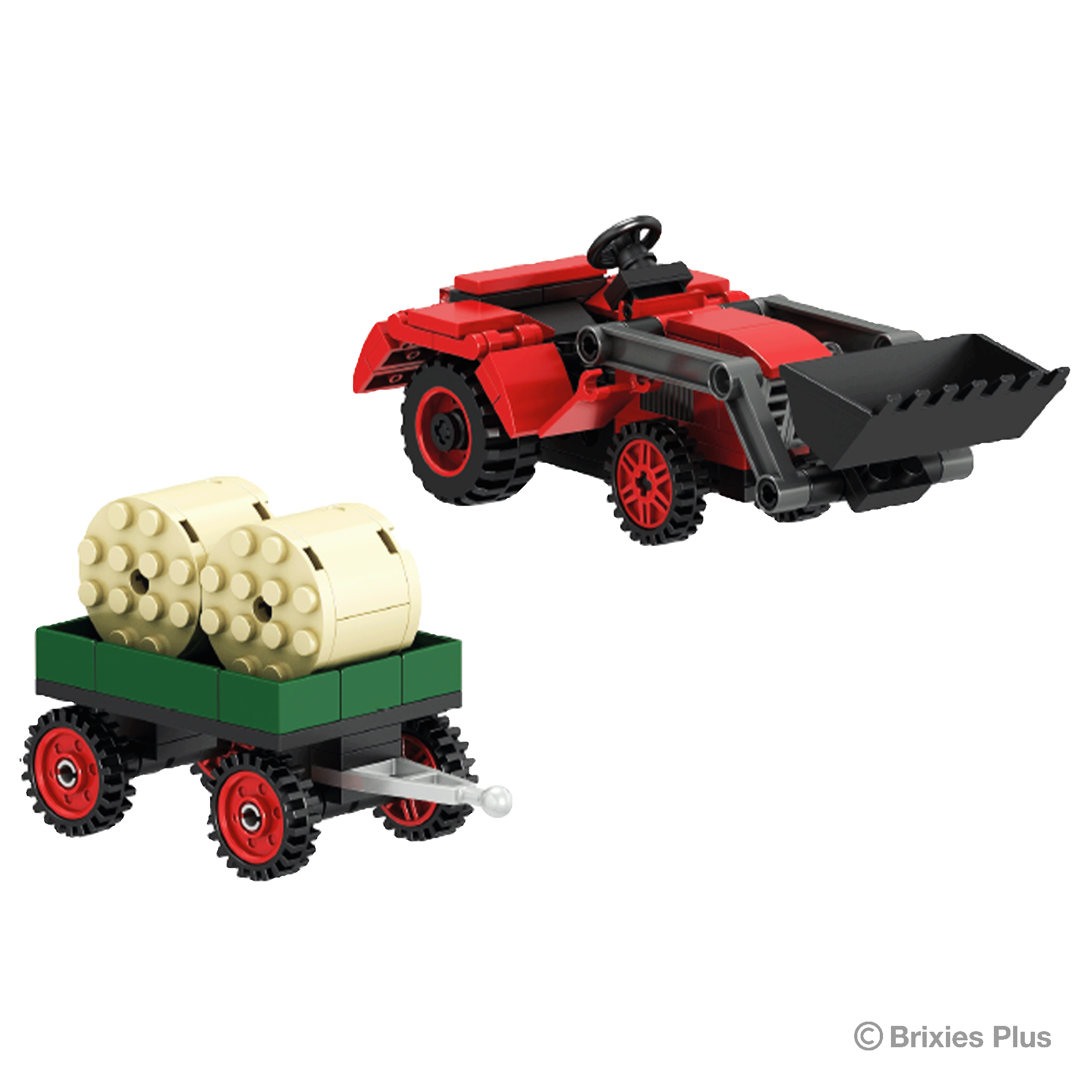 BRIXIES Plus Traktor rot / Tractor red
