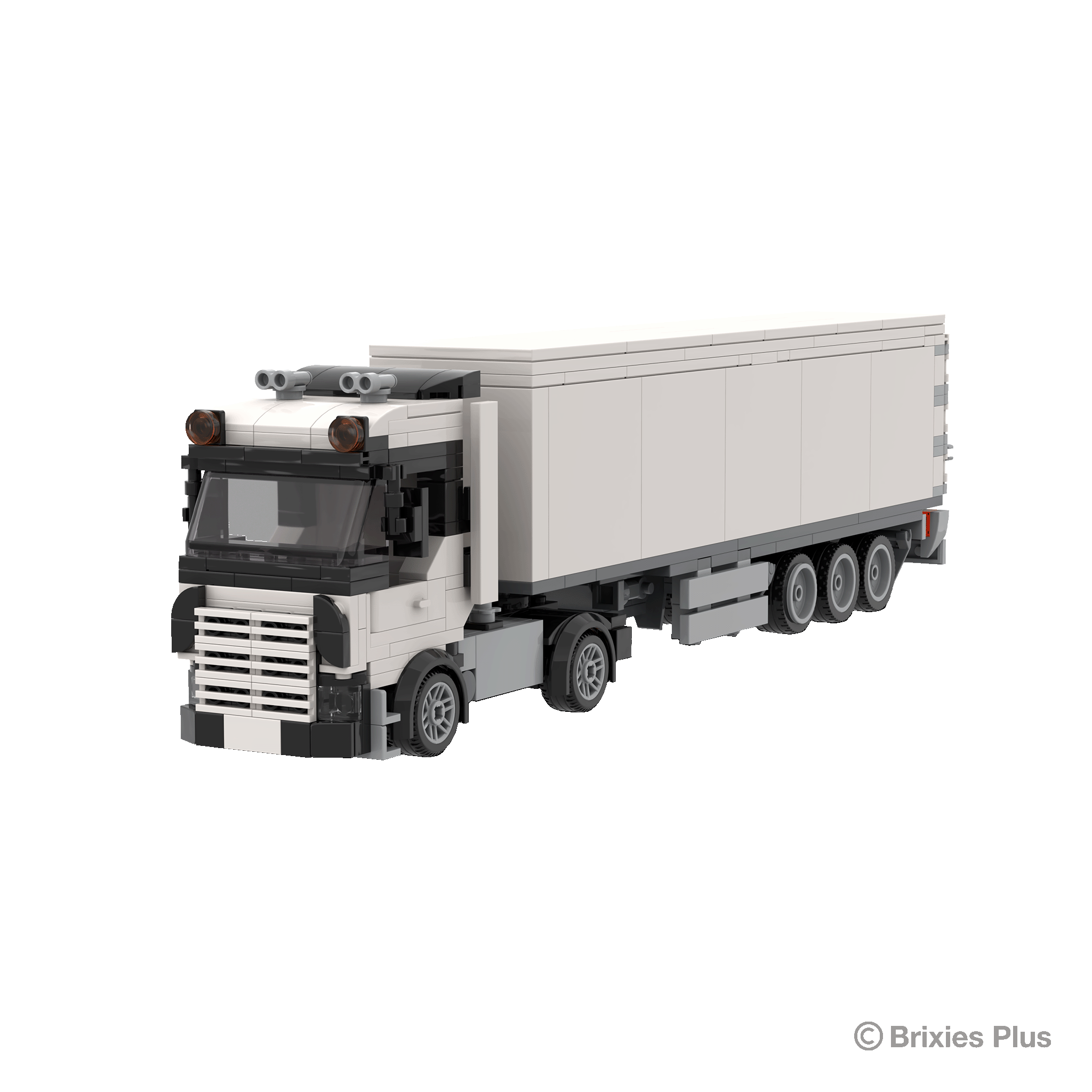 BRIXIES Plus LKW mit Auflieger weiß / Truck with Trailer white
