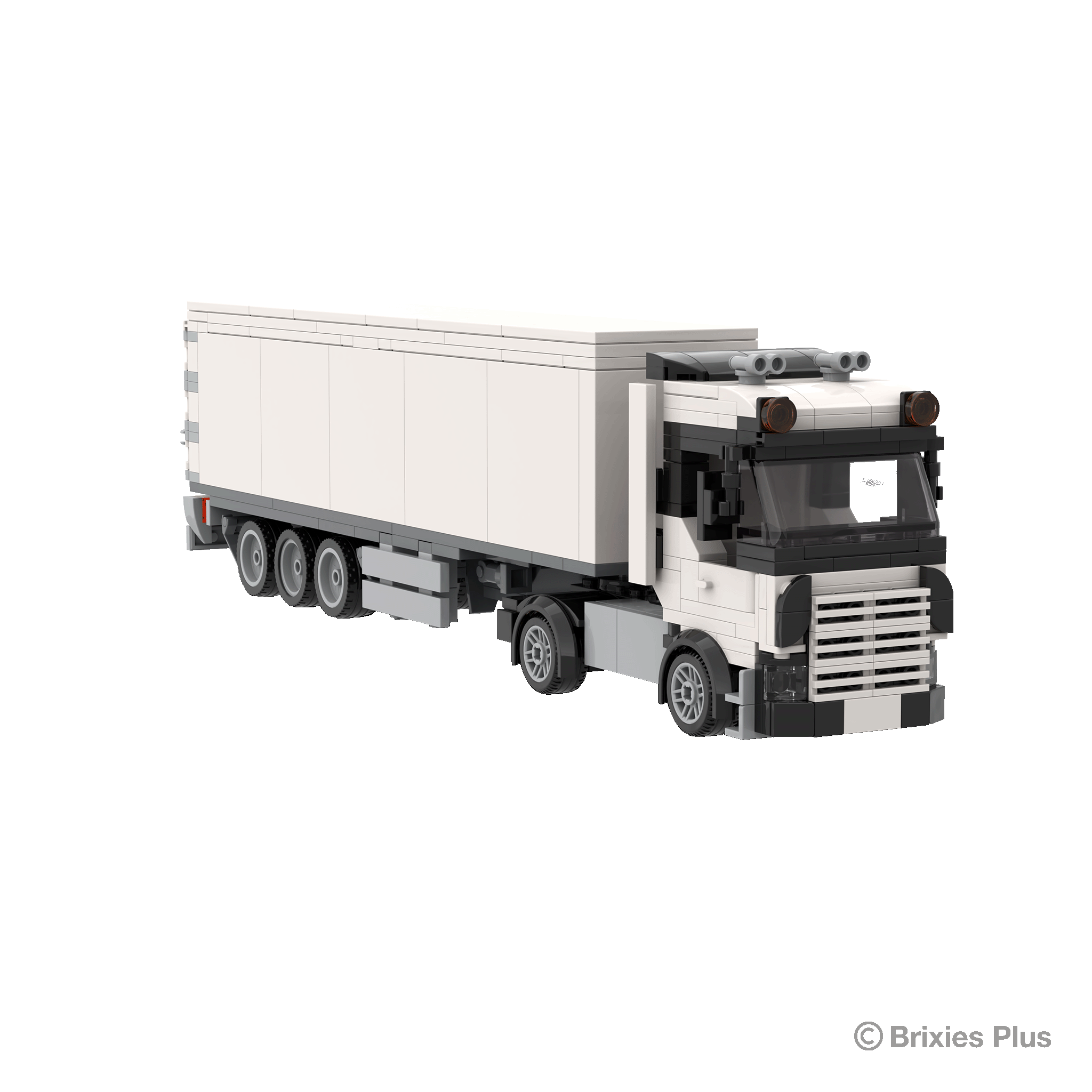 BRIXIES Plus LKW mit Auflieger weiß / Truck with Trailer white