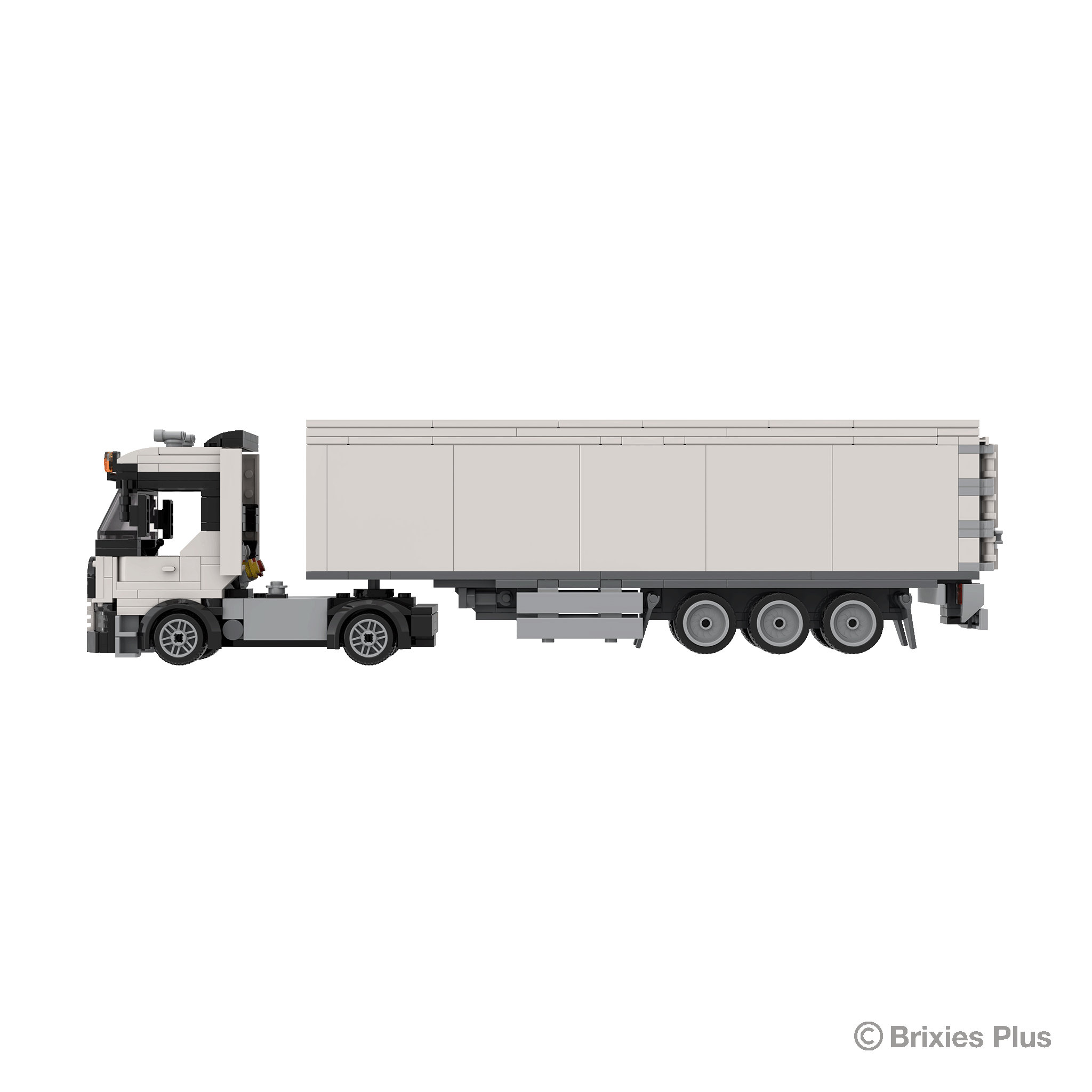 BRIXIES Plus LKW mit Auflieger weiß / Truck with Trailer white
