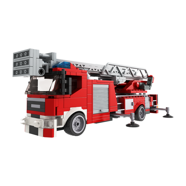 BRIXIES Plus Feuerwehr Drehleiter / Turntable ladder