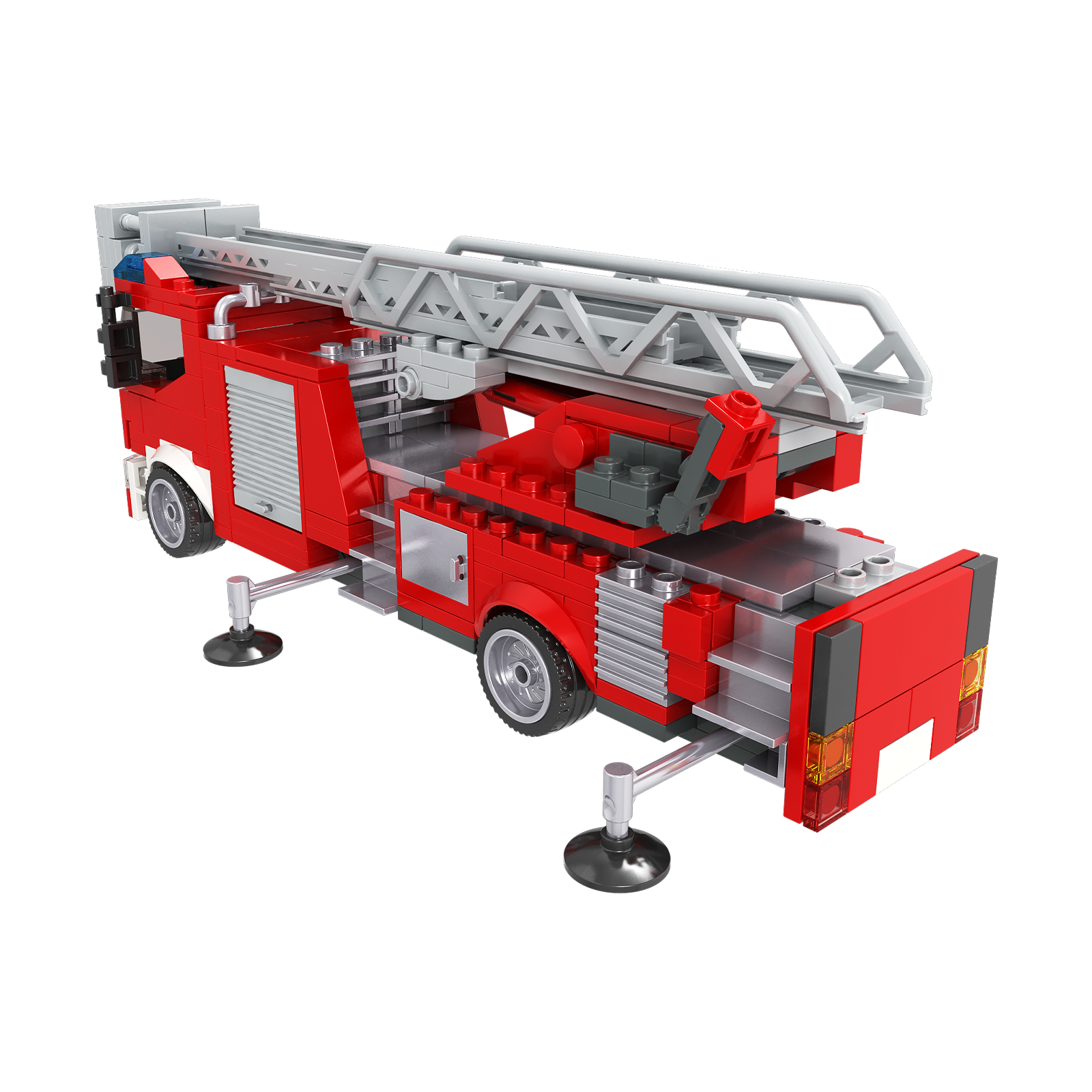 BRIXIES Plus Feuerwehr Drehleiter / Turntable ladder