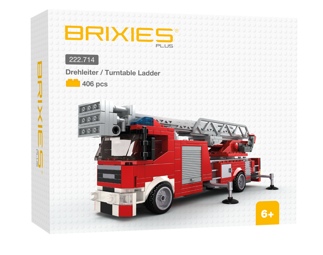 BRIXIES Plus Feuerwehr Drehleiter / Turntable ladder