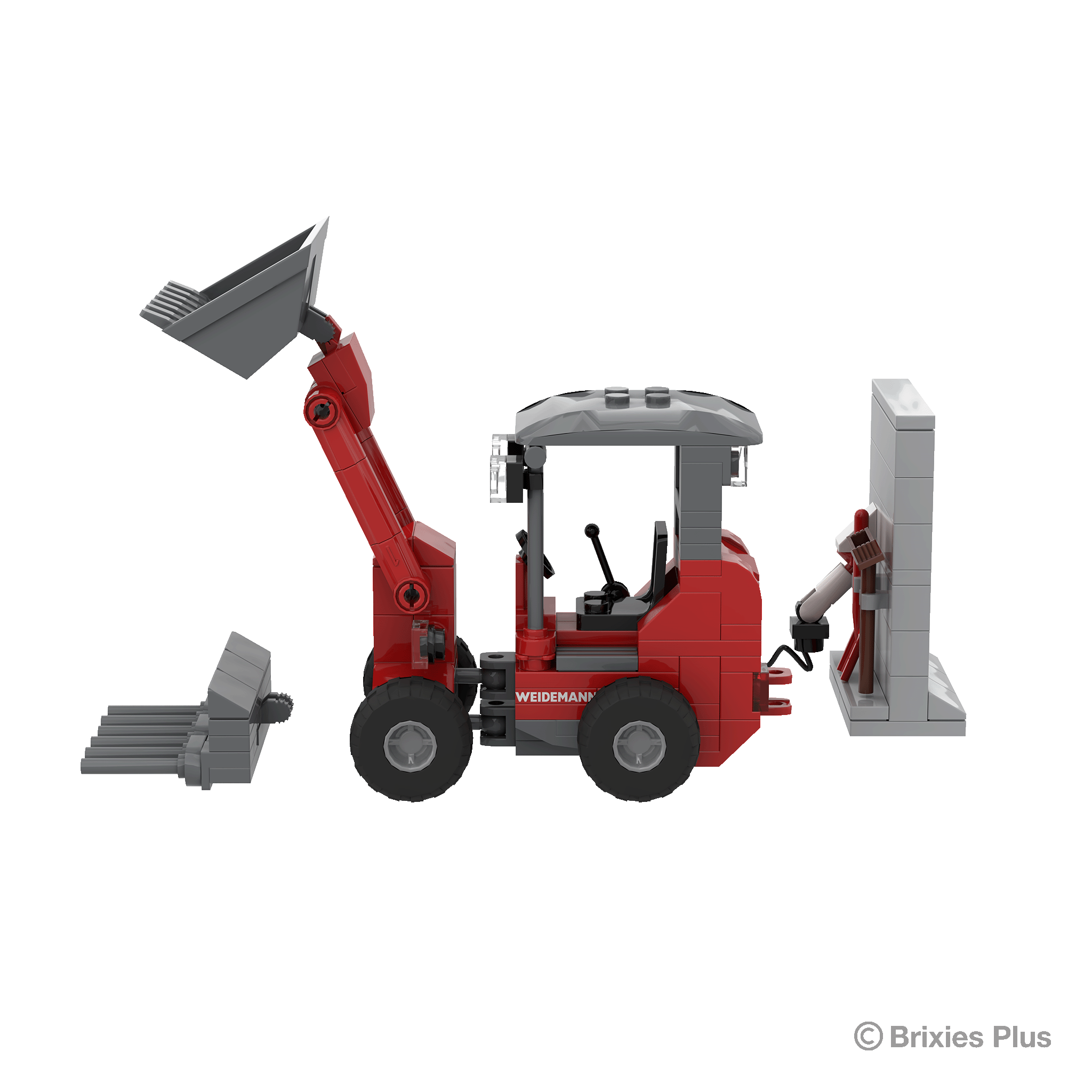 BRIXIES Plus Weidemann 1190e with wall stand + shovel