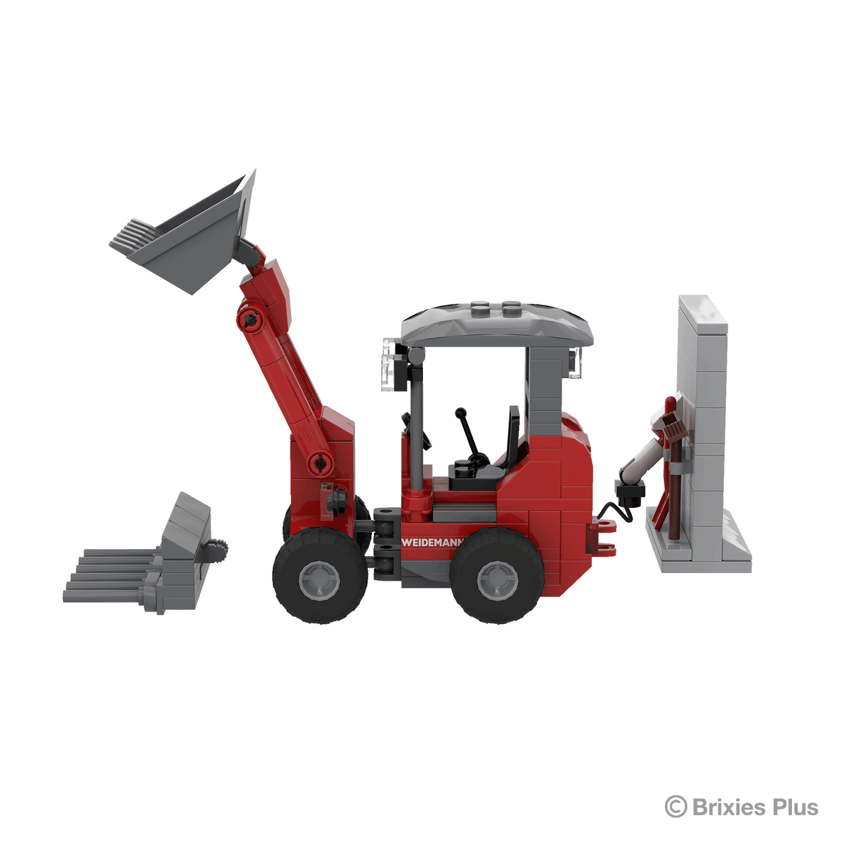 BRIXIES Plus Weidemann 1190e with wall stand + shovel