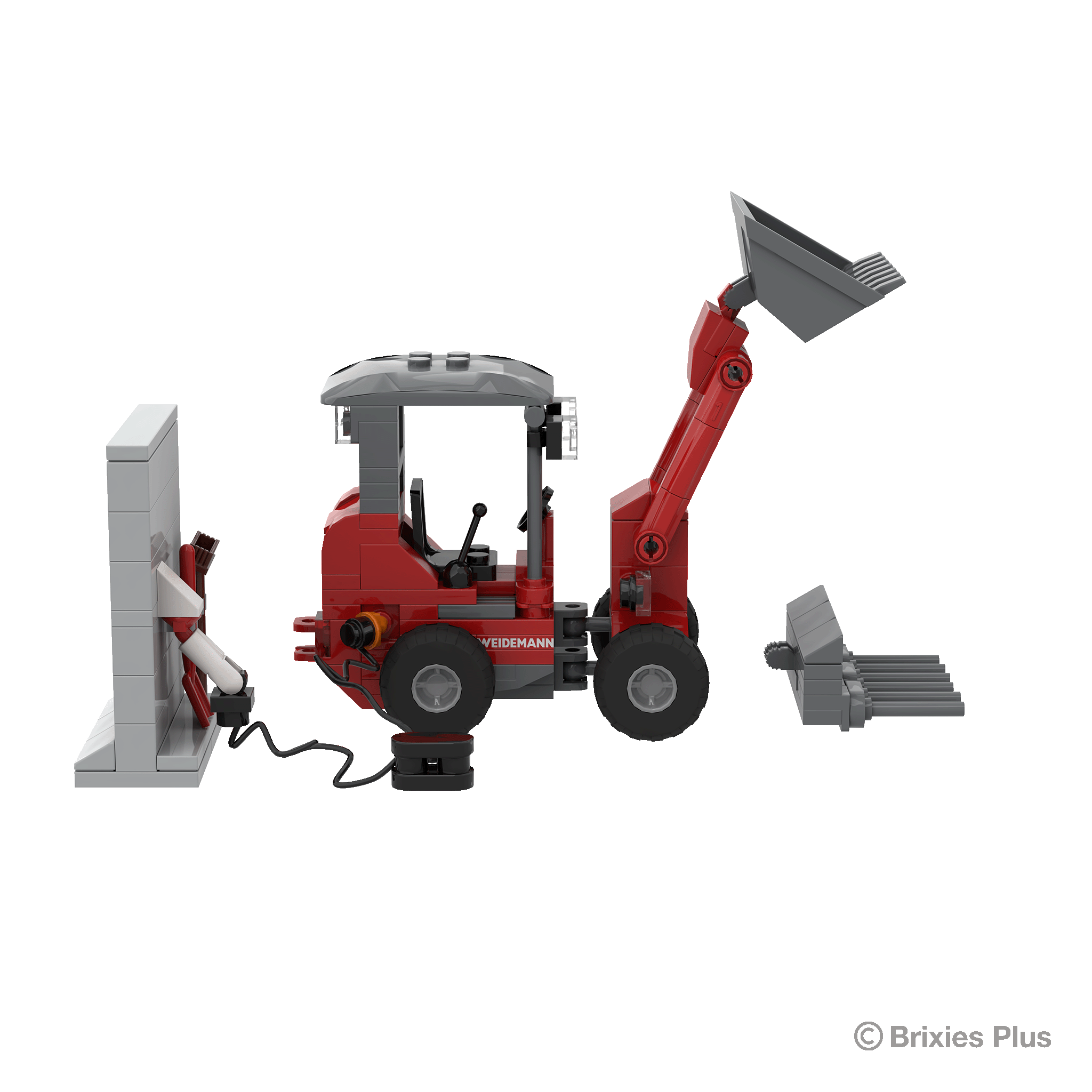 BRIXIES Plus Weidemann 1190e with wall stand + shovel